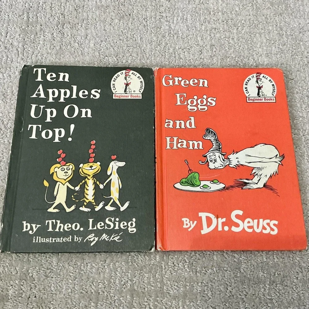 Vintage‎ Dr Seuss Beginner Books 11 HC Lot Cat Hat Green Eggs Random Multicolor